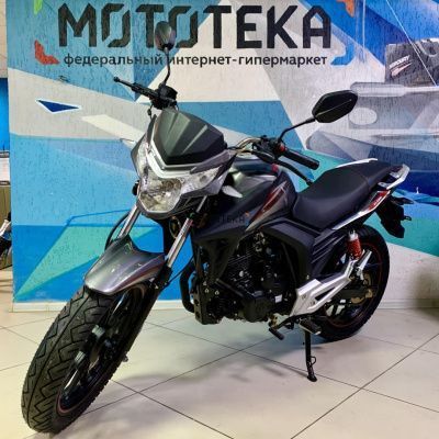 Мотоцикл дорожный MotoLand (Мотолэнд) FLASH 200 серый с ПТС